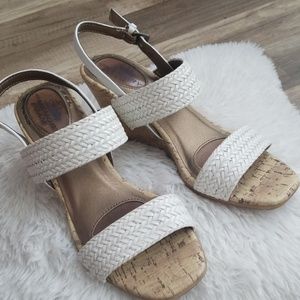 Brand New Memory Foam white sandals